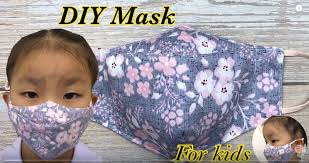 Fold each piece of fabric in half. Diy 3d Face Mask Hawk Style For Kids With Free Pdf Pattern Download Aon Easy Diy