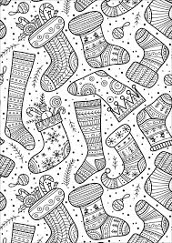 Cute Christmas Socks With Various And Happy Designs Christmas Coloring Sheets Christmas Coloring Pages Printable Christmas Coloring Pages
