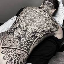 Down triangles mandala dotwork tattoo by andy cryztalz. Nick Fierro Tattoo Artist In 2021 Black And Grey Tattoos For Men Black And Grey Tattoos Geometric Tattoos Men