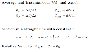 Physics Formulas For Class 11 Physics Formulas List