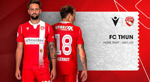How to say fc thun in english? Fc Thun And Macron Unveil New Jerseys For The 2021 22 Season Work Hard Play Harder Macron
