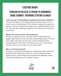 🔥 Jindo Journey is BACK 🔥 That's right! Starting March 1, 2026 we're  thrilled to announce our Jindo Journey Training Stipend program is back in  action. Who is eligible? -NYC, New Jersey*,