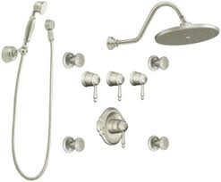 Available at www.hometodreamhome.com product features * chrome finish to create a bright, highly reflective, cool grey metallic look * change. Showhouse By Moen Waterhill Ts516bn Brushed Nickel Exacttemp 3 4 Vertical Spa Set Affordablefaucets