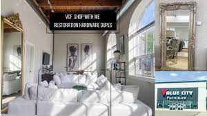 Restoration Hardware Dupes At Value City Furniture Shop With Me Youtube