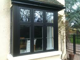 Stylish Black Pvc Bay Window By Frame Force Window Trim Exterior Bay Window Exterior Windows Exterior