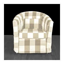 ikea tullsta chair slip cover beige plaid buffalo check etsy plaid chair slipcovers for chairs wingback chair slipcovers