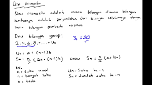 I) 1 + (1/3) + (1/9) + … + (1/2187) ii) 1 + (1/3) + (1/ 9) + … pembahasan : Deret Aritmatika Matematika Beserta Contoh Soal Youtube