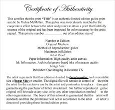 So, whether you sell limited edition images or unlimited artwork, you definitely need this. Free 45 Sample Certificate Of Authenticity Templates In Pdf Psd Ms Word Indesign Ai Pages Publisher