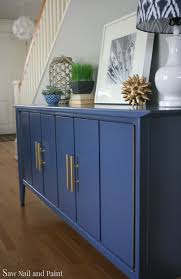 Indigo Blue Mid Century Buffet Saw Nail And Paint Mid Century Buffet Blue Painted Furniture Furniture