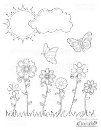 There's something for everyone from beginners to the advanced. Spring Flowers Butterflies Printable Coloring Page