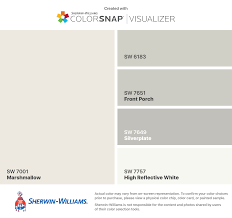 Sherwin williams белые цвета 2020. I Found These Colors With Colorsnap Visualizer For Iphone By Sherwin Williams Marshmallow Sw 7001 Cons Window Accessories White Porch Paint Color Palettes