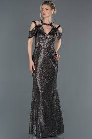 Gumus Kol Detayli Pullu Balik Abiye Elbise Abu1165 Elbise Modelleri Elbise The Dress