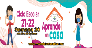 Semana 20 Aprendizajes Esperados Del 24 Al 28 De Enero 2022