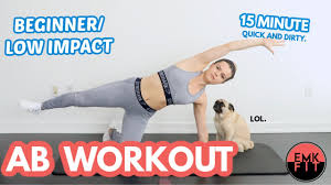 Break up your day with this quick ab workout that can be done anywhere. 15 Min Beginner Abs Low Impact Ab Exercises To Help Strengthen Your Core Youtube