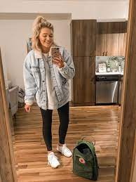 Leggings Winter Fall Autumn Sneakers Whitesneakers Antrekk Autumn Fall Outfits With Leggings Casual Winter Outfits Cute Fall Outfits