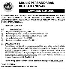 Cepat daftarkan diri dan hantar surat permohonan sebelum terlambat, kerana batas tarikh permohonan hingga tarikh 23juni 2019. Jawatan Kosong Pemandu Lori Di Kuala Kangsar