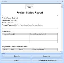 Download Ms Word Project Status Report Template Software 7 0