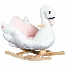 kids plush toy swan style rocker plush rocking horse kids plush toys baby rocker