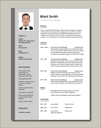 Professional project manager resume examples & samples. Free Construction Project Manager Resume Template 1