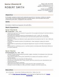 senior chemist resume samples qwikresume