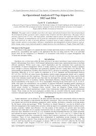 Maybe you would like to learn more about one of these? Pdf An Airport Operations Analysis Of 5 Top Airports A Comparative Analysis Of Airport Operational