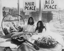 If someone thinks that love and peace is a … John Lennon And Yoko Ono S Bed In Behind The Photo Time