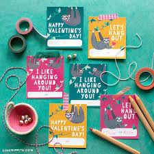 Download Cute Craft Alert Printable Sloth Valentines Lia Griffith