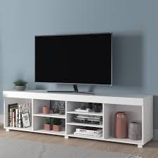 Şu anda bilinmeyen open tv en son sürümüdür. Boahaus Dakota Tv Stand White Tv Up To 65 Inches 7 Open Shelves