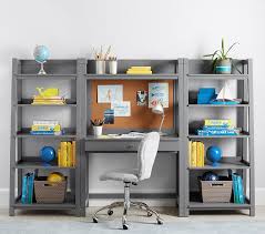 Ladder bookshelf in mahoganys, desk. Morgan Leaning Kids Bookshelf Pottery Barn Kids