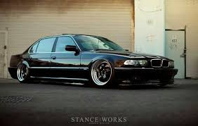 Bmw E38 7 Series Black Slammed Stanceworks Bmw Bmw 740 Bmw E38