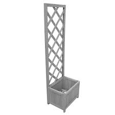 The vertical trellis planter box is not only decorative, but also multifunctional, it can hang flower pots, provide a good support to vines/plants to climb. Trellis Planter 40x30x135 Cm Solid Firwood