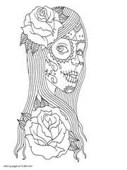Human girl coloring cute lovley anime coloring pages coloring pages for girls cute valdemar captainamericagifts com. 33 Skull Coloring Pages For Adults Free