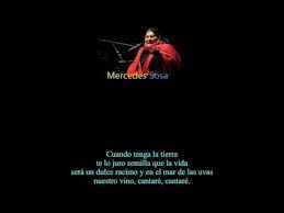 Argentina Top Singer Mercedes Sosa Cuando Tenga La Tierra When I Have E