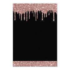 Black Background With Rose Gold Rose Gold Black Glitter Any Age Birthday Invitation Zazzle Com Rose Gold Sparkle Rose Gold Invitations Rose Gold Party Decor