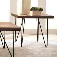These styles emphasize simple, smooth, sleek profiles. Live Edge Coffee Table With Hairpin Legs