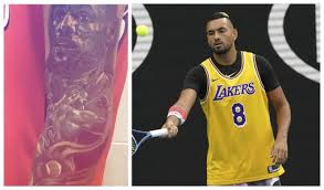 Nick kyrgios' girlfriend posted a cryptic message about cheaters to instagram on tuesday night as the tennis star fine tunes his preparation for the. Nick Kyrgios Vereeuwigt Kobe Bryant En Lebron James Met Tattoos Op De Arm Basketbal Is Mijn Leven Tennis Hln Be