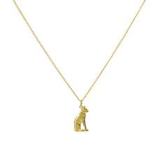 Because if your kitties are anything like ours, they are and making it their mission to get their little paws into everything. Egyptian Cat Pendant Gold