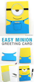 How to make a birthday card: Easy Minion Greeting Card The Craft Train