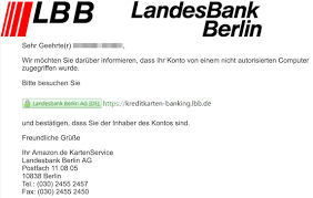 A1 positive/a2 positive, ba22), which represents a rating constraint for lbb's bca. Vorsicht Phishing E Mail Im Namen Der Landesbank Berlin Lbb