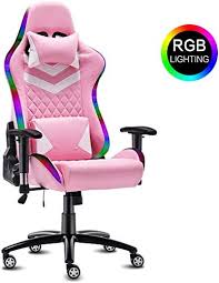 Beautiful Modern Depo High Back Ergonomic Gaming Chair With Rgb Led Lights Headrest Lumbar Support Height Adjustable Swivel Re Led Projeto Do Skate Cadeiras
