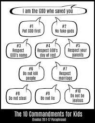 Teach The Ten Commandments To Kids