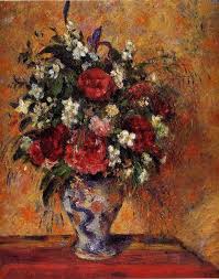 Start with a drawing, then end with a. Vase Of Flowers C 1877 C 1878 Camille Pissarro Wikiart Org