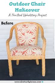How To Reupholster Outdoor Chairs The Easy Way A Butterfly House In 2020 Outdoor Chairs Reupholster Chair Dining Recovering Chairs