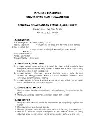 1.1 mata pelajaran dalam bahasa jepang; Doc Rpp Untuk Kegiatan Pembelajaran Bahasa Jepang Eva Riski Amalia Academia Edu