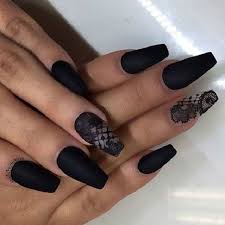 Attractive Acrylic Black Coffin Nails Designs 50 Black And White Coffin Nail Design Ideas Beauty Life Tips Nail Summer Design Gel Pretty Bright B Lace Nail Design Coffin Nails Designs Lace Nails