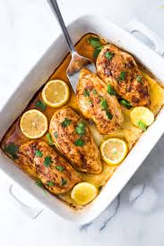 Heat oil until chicken will start frying when dropped in hot oil, let chicken brown fully on one side then turn delicious chicken dish. Baked Chicken Breasts Feasting At Home