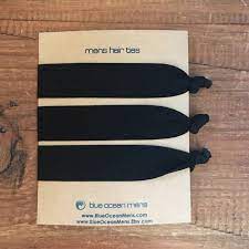 Long hair ponytail (for men with longer hair). Mens Hair Ties Black Hair Accessories Beauty Fathers Day Gift Etsy