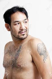 Discover a variety of asian hairstyles ranging from buzz cut to long braids haircuts and learn how to style how to style asian men hairstyles. Shirtless Asian Man With Tattoos Stock Photo Picture And Royalty Free Image Image 22776648