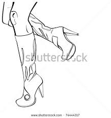 Leg coloring page to color, print or download. Leg High Heels Drawing Sketch Coloring Page Drawing High Heels Drawings Drawing Sketches