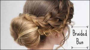 Don't worry we'll once you've grown your hair long and you need an easy going polished look, braids and buns can. Romantic Braided Bun Updo Bridal Hairstyles Braidsandstyles12 Youtube